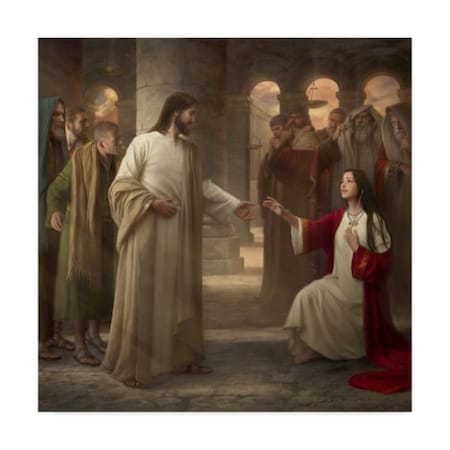 Trademark Fine Art Howard Lyon 'Though Your Sins Be As Scarlet' Canvas Art, 18x18 ALI35887-C1818GG